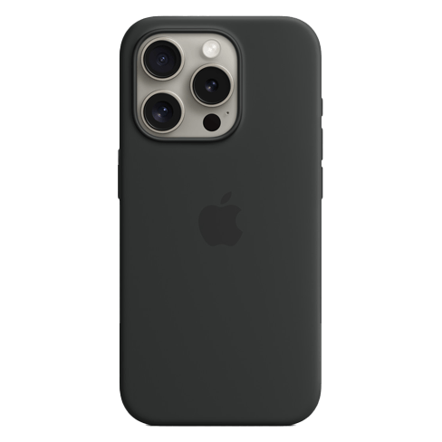 Apple iPhone 15 Pro aizsargvāciņš (Silicone Case with MagSafe) Melns 1 img.