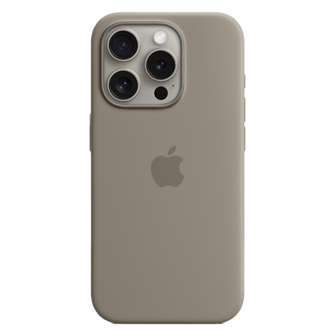 Apple iPhone 15 Pro чехол (Silicone Case with MagSafe) Коричневый 1 img.