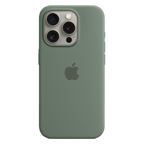 Apple iPhone 15 Pro чехол (Silicone Case with MagSafe) Зелёный 1 img.