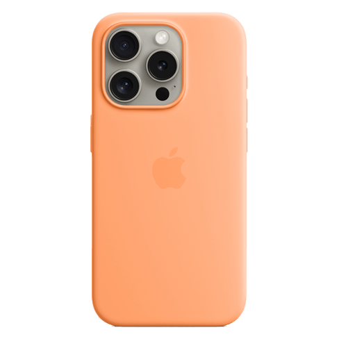 Apple iPhone 15 Pro aizsargvāciņš (Silicone Case with MagSafe) Oranžs 1 img.