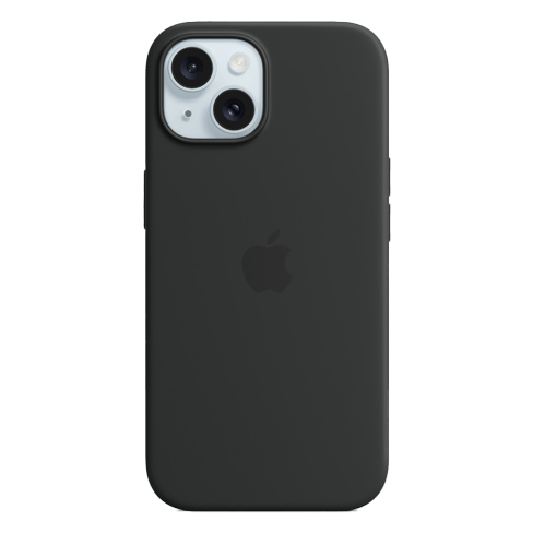 Apple iPhone 15 aizsargvāciņš (Silicone Case with MagSafe) Melns 1 img.