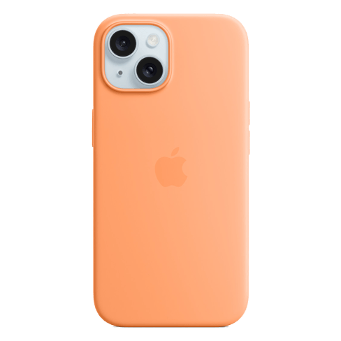 Apple iPhone 15 aizsargvāciņš (Silicone Case with MagSafe) Oranžs 1 img.