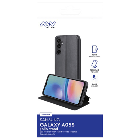My Way Samsung Galaxy A05s aizsargvāciņš (Folio Case) Melns 2 img.