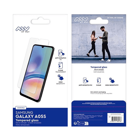 My Way Samsung Galaxy A05s защитное стекло (Tempered 2D Screen Glass) Прозрачный 2 img.