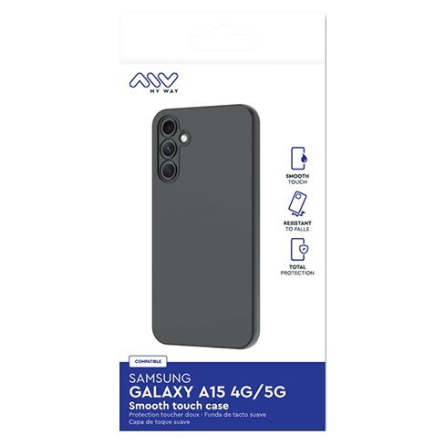 My Way Samsung Galaxy A15 4G/A15 5G aizsargvāciņš (Smoothie TPU Cover) Melns 2 img.