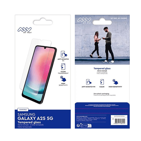 My Way Samsung Galaxy A25 5G/A24 aizsargstikliņš (Tempered 2D Screen Glass) Caurspīdīgs 2 img.