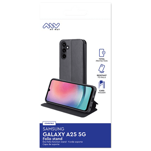 My Way Samsung Galaxy A25 5G aizsargvāciņš (Folio Case) Melns 2 img.