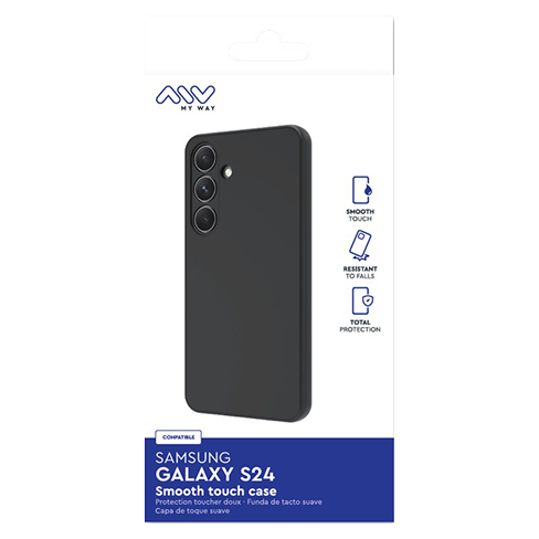 My Way Samsung Galaxy S24 5G aizsargvāciņš (Smoothie TPU Cover) Melns 2 img.