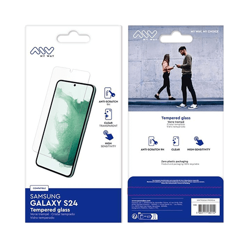 My Way Samsung Galaxy S24 защитное стекло (Tempered 2D Screen Glass) Прозрачный 2 img.
