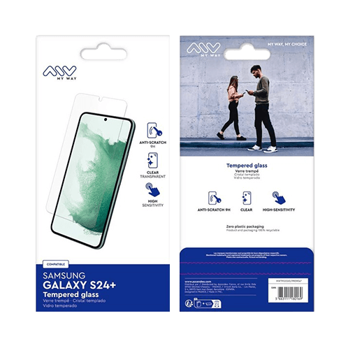 My Way Samsung Galaxy S24+ защитное стекло (Tempered 2D Screen Glass) Прозрачный 2 img.