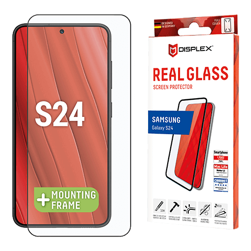Displex Samsung Galaxy S24 защитное стекло (Full Cover 3D Glass) Прозрачно-черный 2 img.