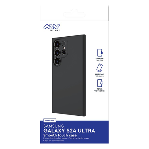 My Way Samsung Galaxy S24 Ultra 5G aizsargvāciņš (Smoothie TPU Cover) Melns 2 img.