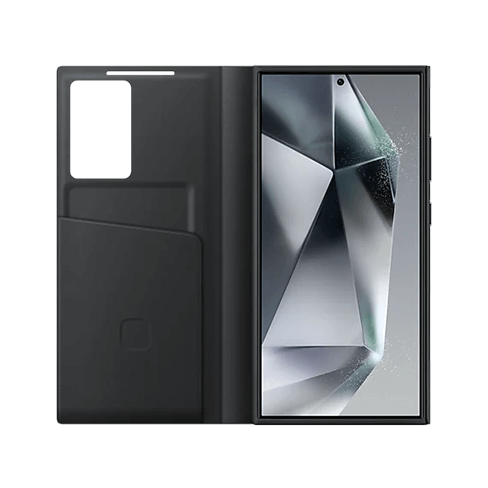 Samsung Galaxy S24 Ultra aizsargvāciņš (Smart View Wallet Case) Melns 2 img.