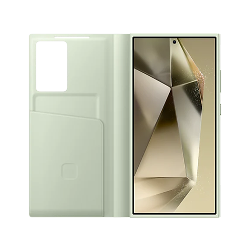 Samsung Galaxy S24 Ultra aizsargvāciņš (Smart View Wallet Case) Zaļš 2 img.