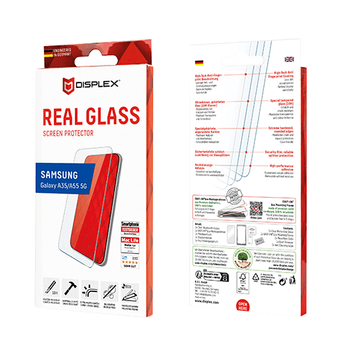 Displex Samsung Galaxy A35/A55 5G защитное стекло (Real 2D Glass) Прозрачный 4 img.