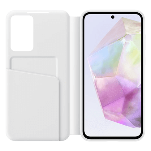 Samsung Galaxy A35 aizsargvāciņš (Smart View Wallet Case) Balts 2 img.
