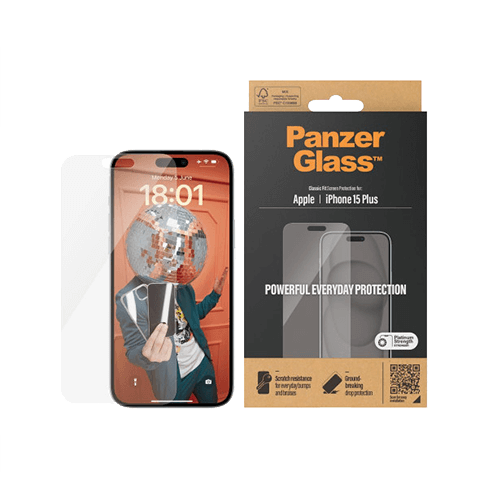 PanzerGlass Apple iPhone 15 Plus защитное стекло (Classic Fit Glass) Прозрачный 3 img.