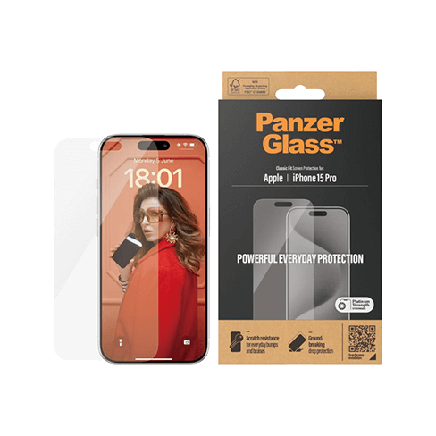 PanzerGlass Apple iPhone 15 Pro защитное стекло (Classic Fit Glass) Прозрачный 3 img.