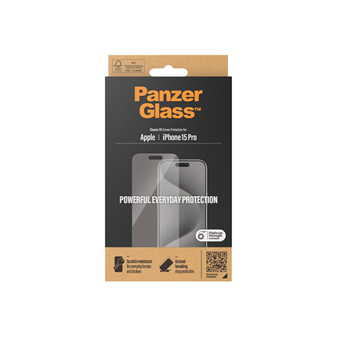 PanzerGlass Apple iPhone 15 Pro защитное стекло (Classic Fit Glass) Прозрачный 4 img.