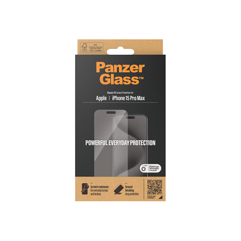 PanzerGlass Apple iPhone 15 Pro Max aizsargstikliņš (Classic Fit Glass) Caurspīdīgs 4 img.