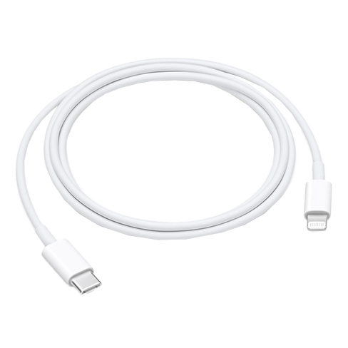 Apple USB-C to Lightning Charge Cable 1m Balts 1 img.
