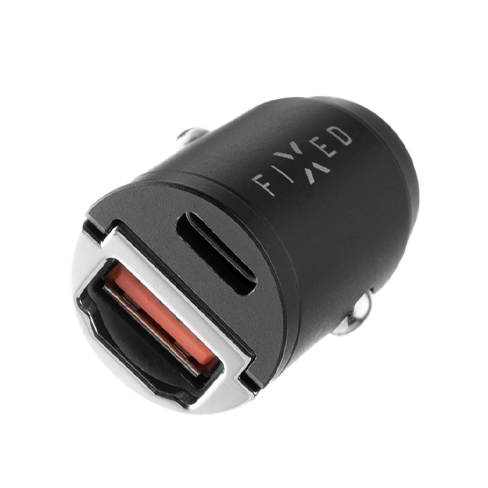Fixed 30 W Car Charger | USB-C/USB Melns 4 img.