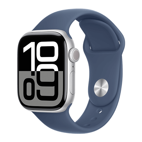 Apple Watch Series 10 42mm Aluminium Case | Sport Band S/M Sudrabs 1 img.