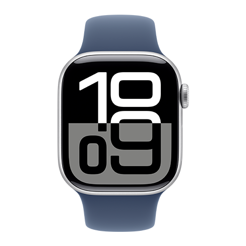 Apple Watch Series 10 42mm Aluminium Case | Sport Band S/M Sudrabs 2 img.