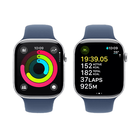 Apple Watch Series 10 42mm Aluminium Case | Sport Band S/M Sudrabs 3 img.