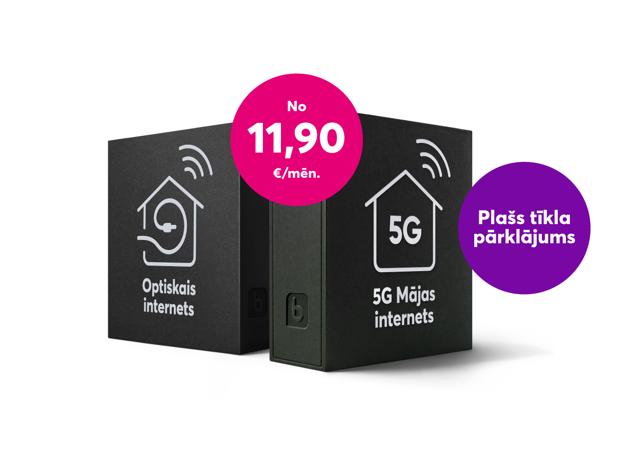 Ātrs Optiskais un 5G Mājas internets, sākot not 11,90 eiro mēnesī