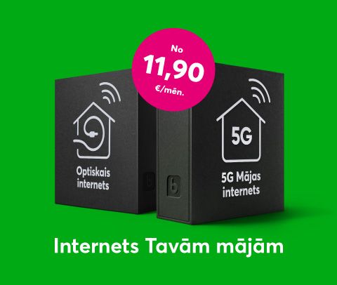 Ātrs Optiskais un 5G Mājas internets, sākot not 11,90 eiro mēnesī