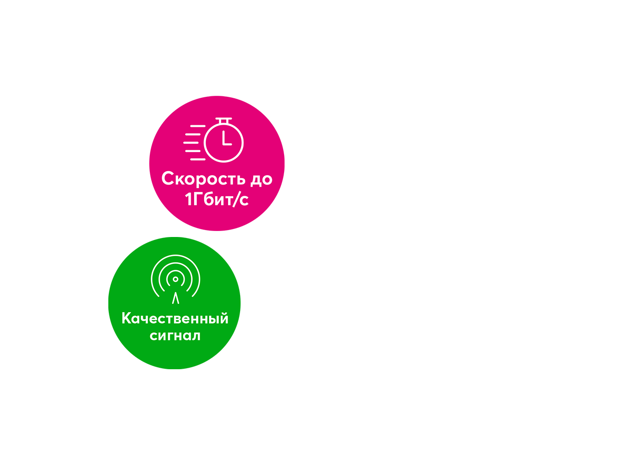 Качественный сигнал со скоростью до 1 Гбит/с
