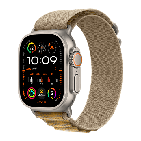 Apple Watch Ultra 2 49mm Titanium Case | Alpine Loop M | Izpakota ierīce Bēšs 1 img.