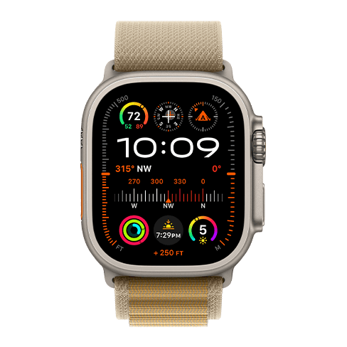 Apple Watch Ultra 2 49mm Titanium Case | Alpine Loop M | Izpakota ierīce Bēšs 2 img.