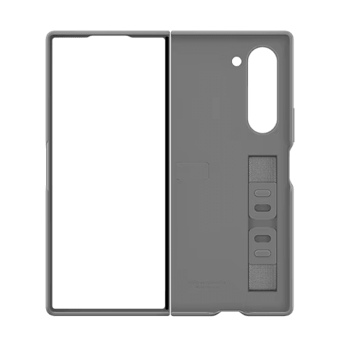 Samsung Galaxy Fold6 aizsargvāciņš (Standing Cover with Strap) Pelēks 6 img.