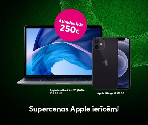 Supercenas Apple ierīcēm - atlaides līdz 250 eiro