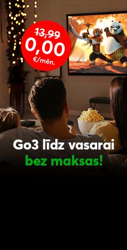 Pieslēdz Go3 satura paku TV + Filmas pie Bites 13,99 eiro mēnesī un skaties bez maksas līdz vasarai