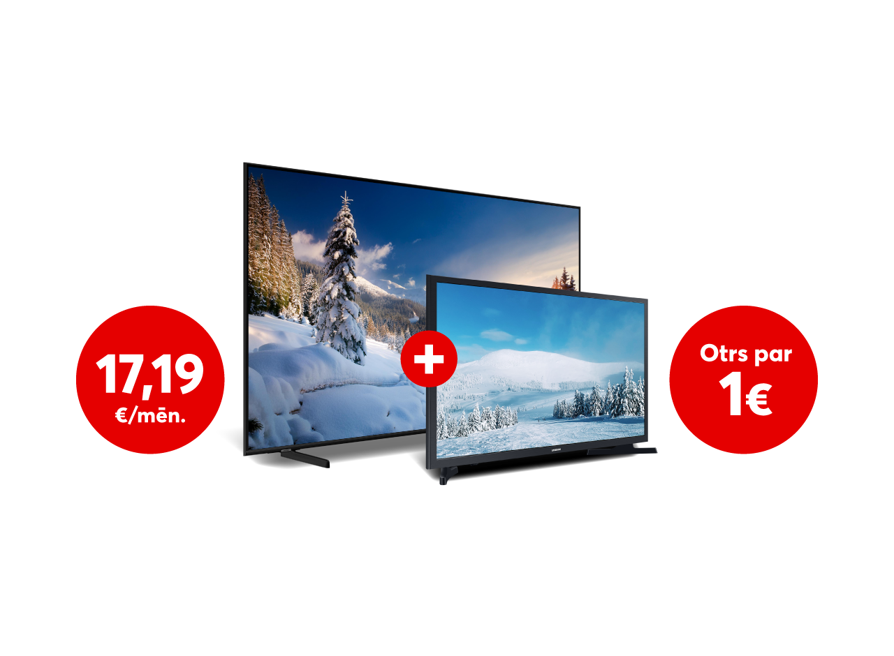 Pērkot Samsung 55 collu QLED televizoru, otrs Samsung 32 collu televizors komplektā par tikai 1 eiro