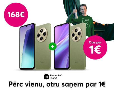 Iegādājies vienu Xiaomi 14C 128 GB tikai par 168 eiro un otru tādu pašu saņem tikai par 1 eiro