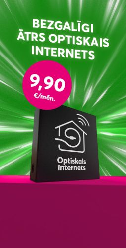 Bezgalīgi ātrs Optiskais internets, sākot no 9,90 eiro mēnesī