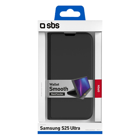 SBS Samsung Galaxy S25 Ultra чехол (Wallet Smooth Case) Чёрный 3 img.