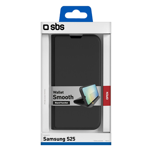 SBS Samsung Galaxy S25 aizsargvāciņš (Wallet Smooth Case) Melns 3 img.