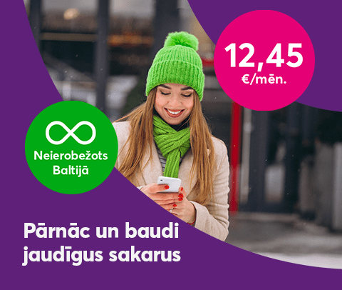 Tarifu plāns Bite Neierobežots Baltijā 5G par 12,45 eiro mēnesī