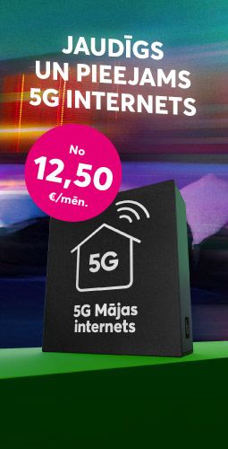 Jaudīgs un pieejams 5g internets no 12,50 eiro mēnesī