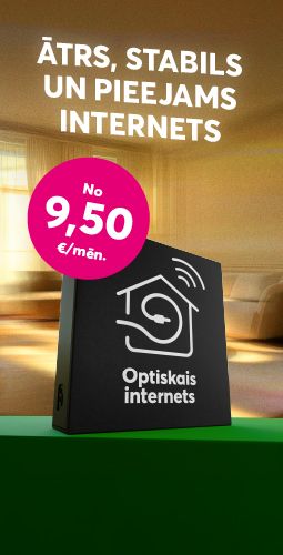Āātrs, stabils un pieejams optiskais internets internets no 9.50 eiro mēnesī