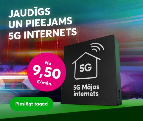 Jaudīgs un pieejams 5g internets no 12,50 eiro mēnesī