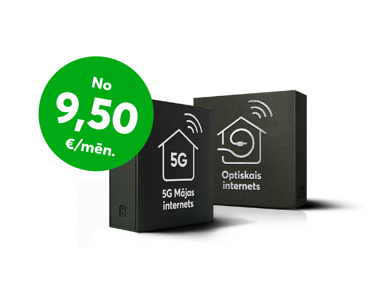 Ātrs, stabils un pieejams internets sākot no 9,50 eiro mēnesī