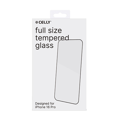 Celly Apple iPhone 16 Pro aizsargstikliņš (Full Glass) Caurspīdīgi melns 3 img.
