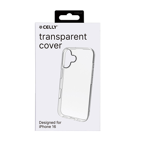 Celly Apple iPhone 16 чехол (TPU Cover) Прозрачный 4 img.