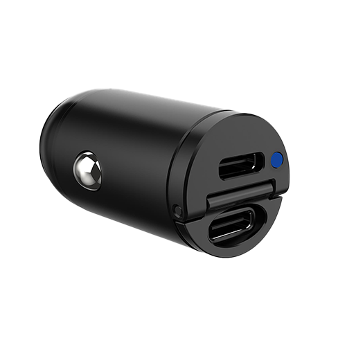 Celly USB-C Car charger | 30W Melns 1 img.